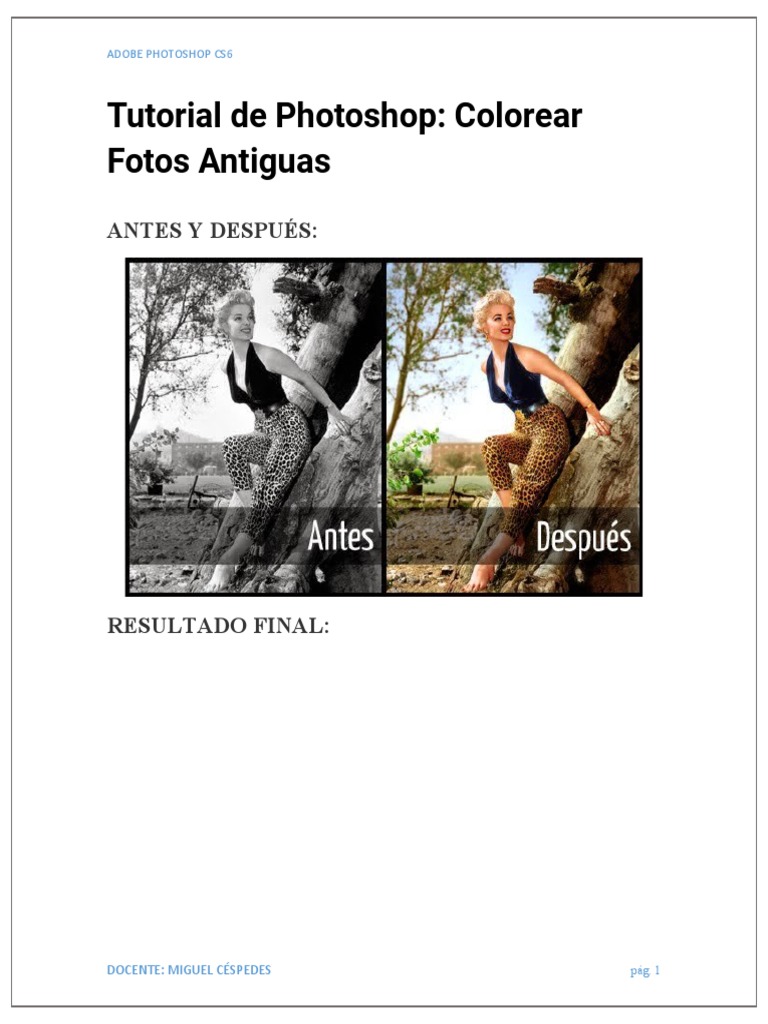 Colorear Fotos Antiguas | PDF | Color | Visión