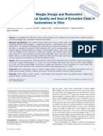 Influence of Cavity Margin Design and Restorative Material On Marginal Quality and Seal of Extended Class II Resin Composite Restorations in Vitro