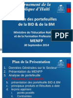 MENFP-Revue Portefeuille BID&BM-22-Juillet-2014-v3