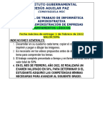 Trabajo Campamentos Ludicos 11mo BTP Informática Administrativa