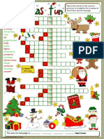 Match words to pictures in Christmas crossword puzzle