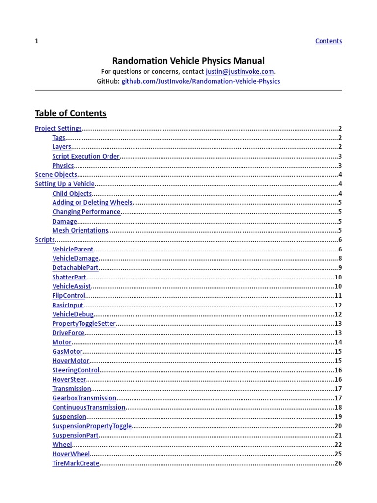 Randomation Vehicle Physics Manual PDF Transmission (Mechanics