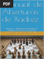 Manual de Aberturas de Xadrez Volume 3 Gambito Da Dama e Peão Dama - Márcio  Lazzarotto, PDF, Aberturas (xadrez)