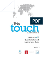 IRIS Touch 4xxng Series Quick Installation Maintenance Guide 09-12-14!1!1