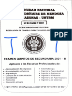 Examen 5tos Primer Dia Untrm 2022 I