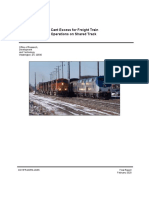 Cant Excess For Freight Train Operations On Shared Track: U.S. Department of Transportation