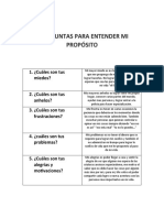 5 Preguntas para Entender Mi Propósito