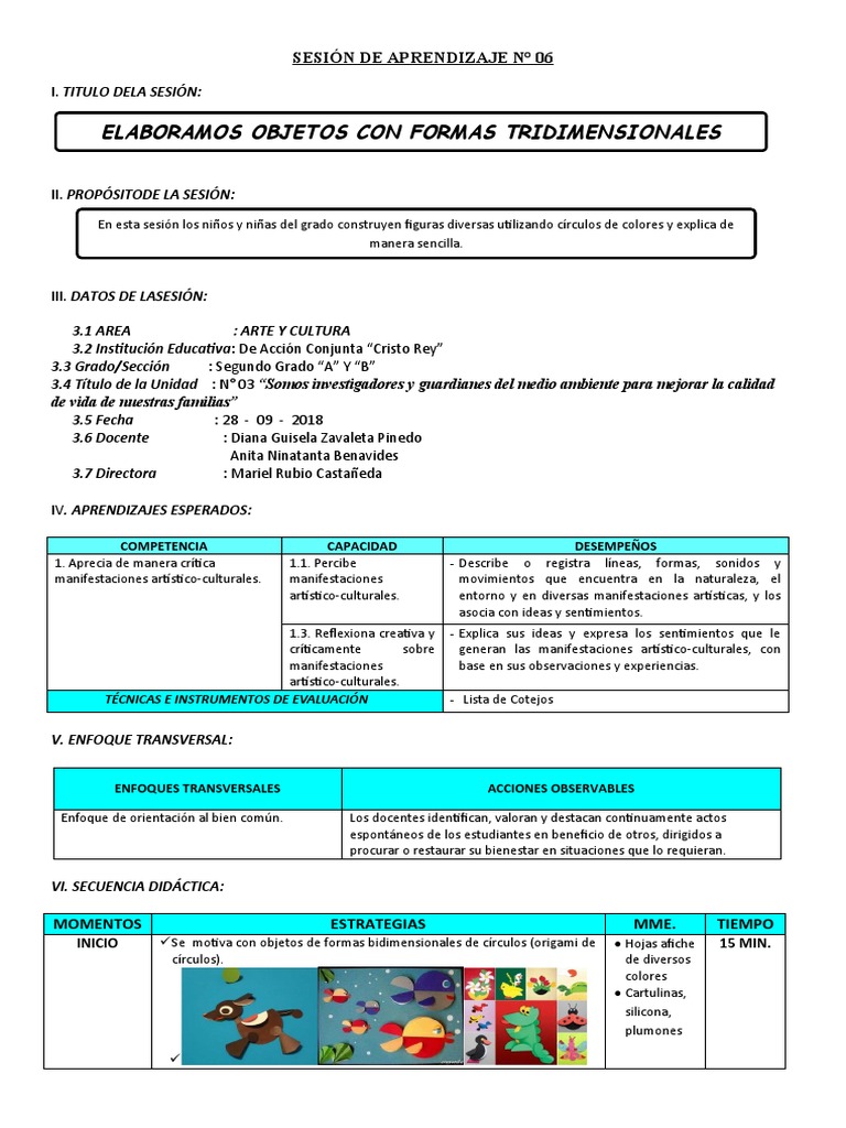 Aprendizaje en Arte y Cultura 2° Grado | PDF | Evaluación | Estética