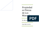 Propiedades Físicas de Los Minerales