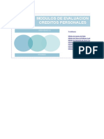 Módulos de evaluación crediticia personal