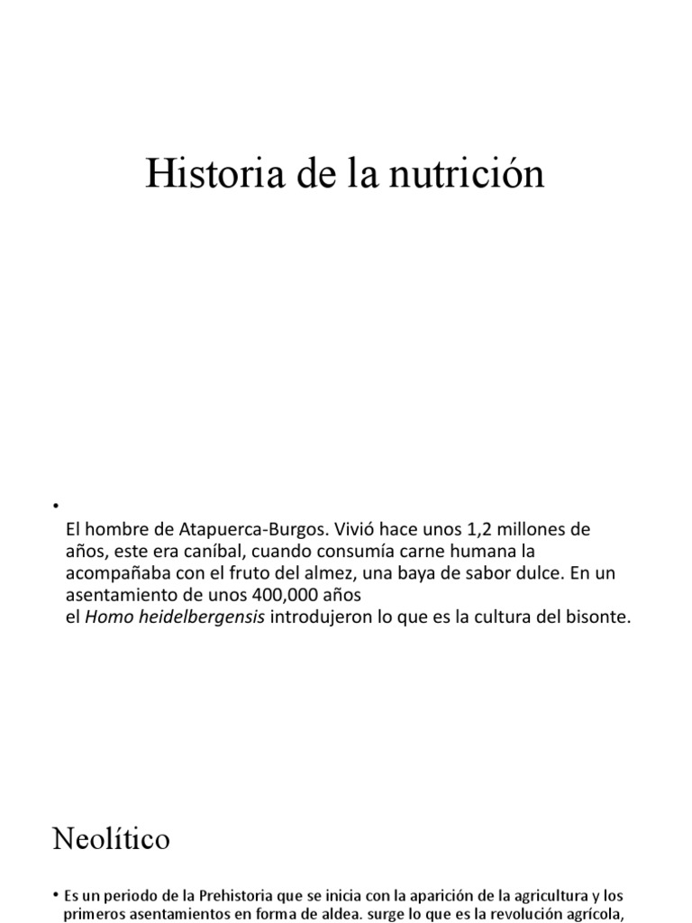 Historia de La Nutricion PDF Vitamina Nutrición