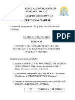 SESION 05 Concepto Del Notario Segun Ley Del Notariado y Su Reglamento, Caracter Publico y Privado