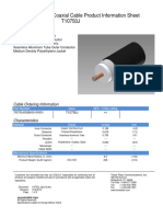 TFC Coaxial Cable Product Information Sheet Type: T10750J