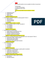 Geriatrics PPE Questions on Anatomic Changes and Physiologic Parameters