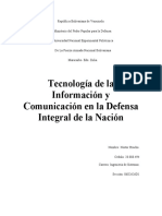 Segundo Cuestionario (Tecnología de la Información y Comunicación en la Defensa Integral de la Nación)