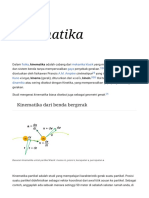 Kinematika - Wikipedia Bahasa Indonesia, Ensiklopedia Bebas