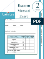 ❄️2do Grado - Examen Mensual Enero (2021-2022)