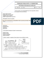 TRABALHO História - Geografia e Ciências 2 ANO