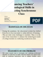 Enhancing Teachers' Technological Skills in Conducting Synchronous Class