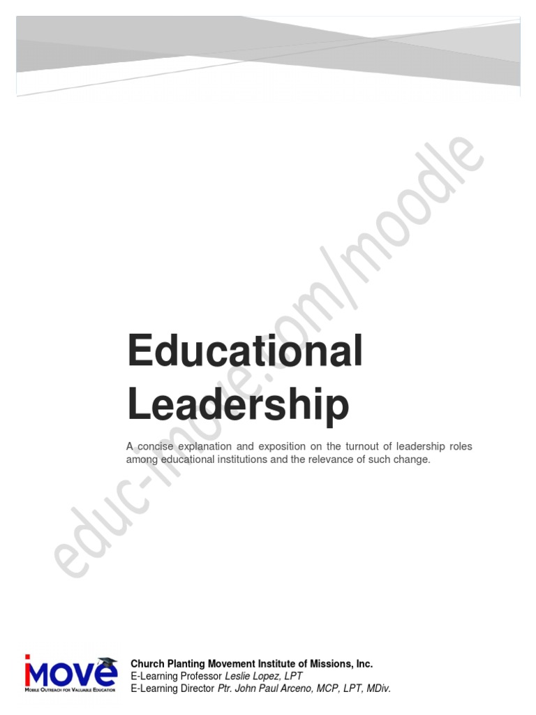 Educational Leadership PDF Leadership Cognition