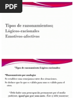 Tipos de razonamientos