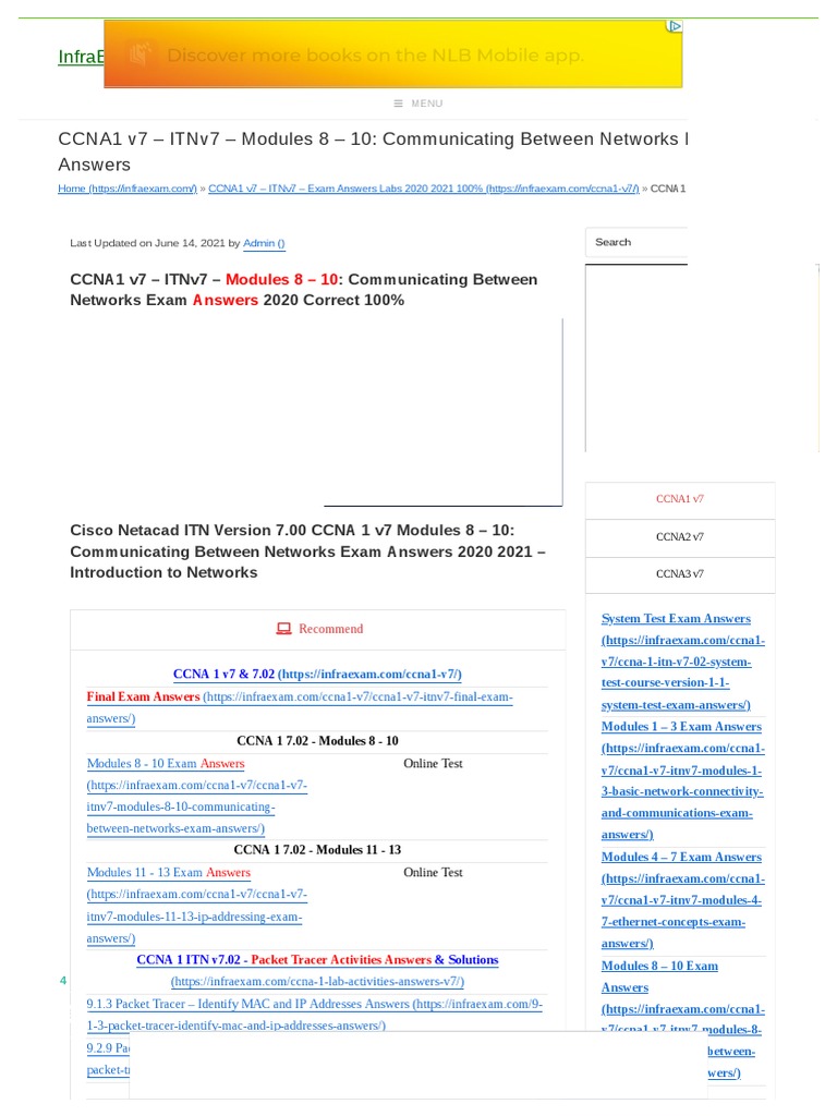 Cisco Itn Chapter 2 Exam Answers