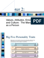 Chapter 2 Values Attitude Emotions and Culture The Manager As Person