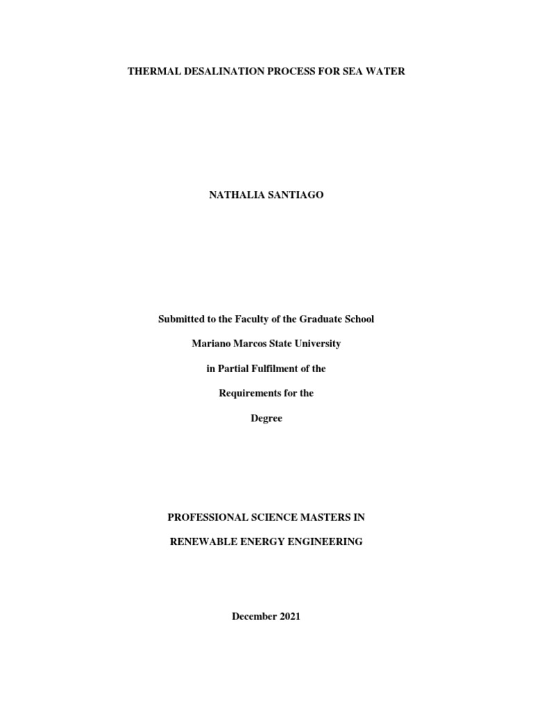 Mini Capstone | PDF | Desalination | Water