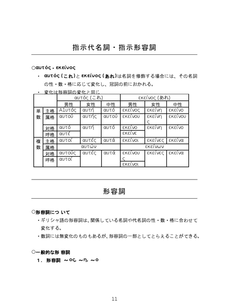 ギリシャ語 文法２