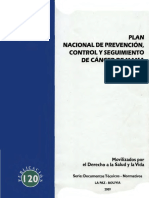 Plan Nacional de Prevencion Control y Seguimiento de Cancer