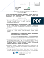 Carta Fundamental Juegos Deportivos Departamentales 2021