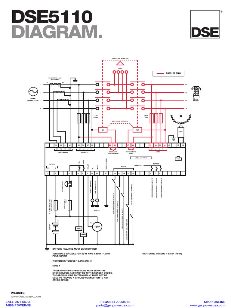 Deep Sea Controller 5110 Drawing PDF Amplifier Electricity