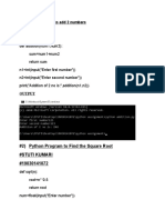 #1 Python Program To Add 2 Numbers #Stuti Kumari #19030141072