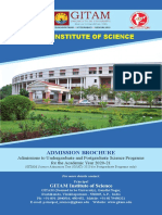 Gitam Institute of Science: Admission Brochure