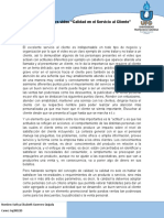 Análisis Sobre Video "Calidad en El Servicio Al Cliente"