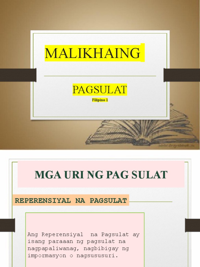 Sa Malikhaing Pagsulat | PDF