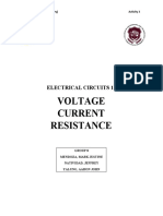 Voltage Current Resistance: Electrical Circuits 1 LAB