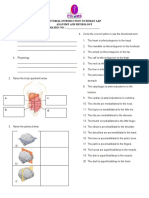 Tutorial Introduction To Human A&P Anatomy and Physiology MATRIC NO.