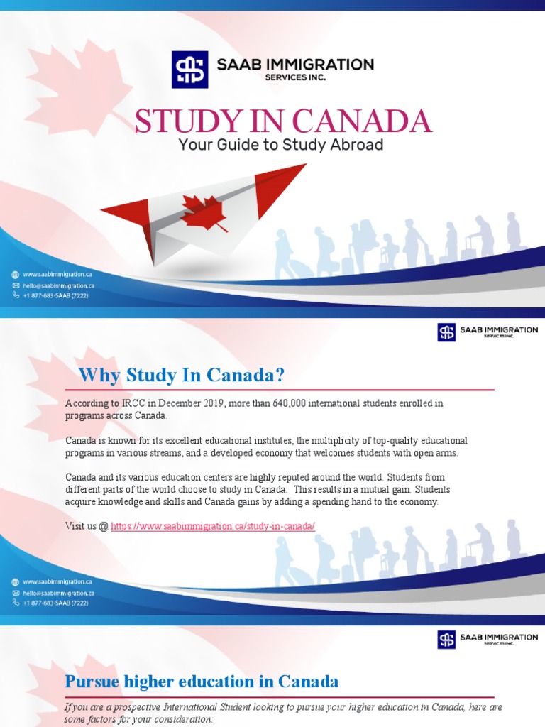 Study in Canada: A Guide for Students | PDF | International Student ...