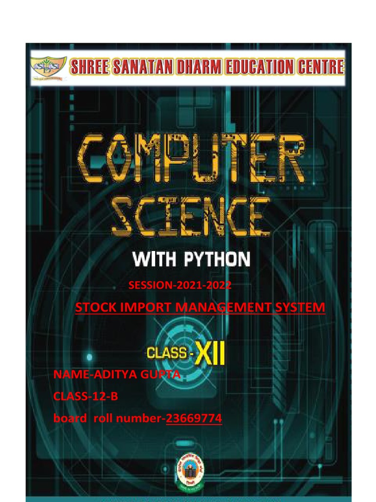 CS Project | PDF | My Sql | Databases