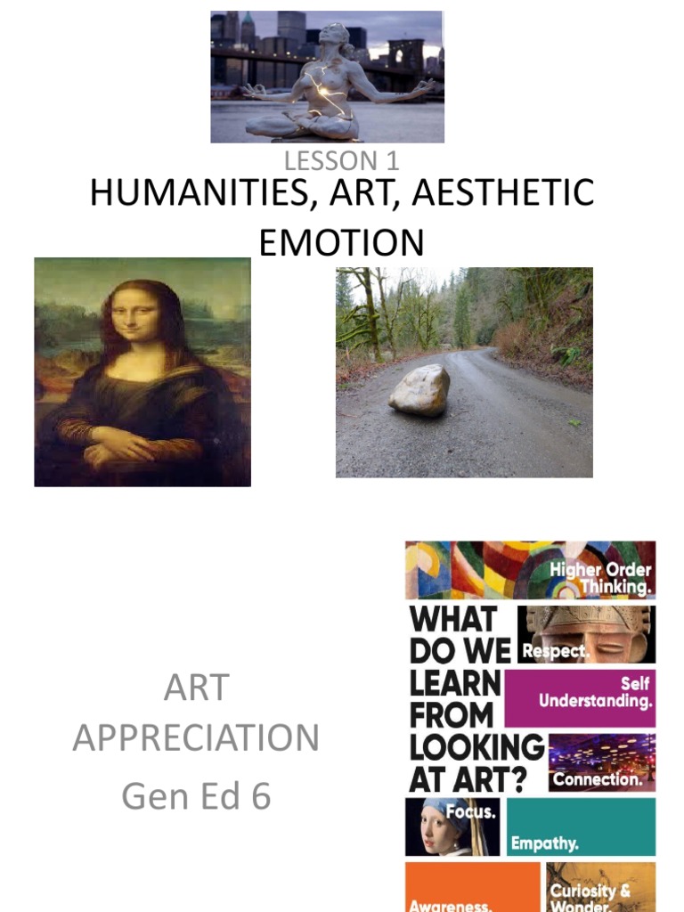 Lesson 1 Humanities Art Aesthetic Emotion PDF Aesthetics Beauty