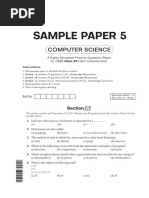 Sample Paper 5: Computer Science