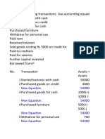 Accounting Equation - Unit 1