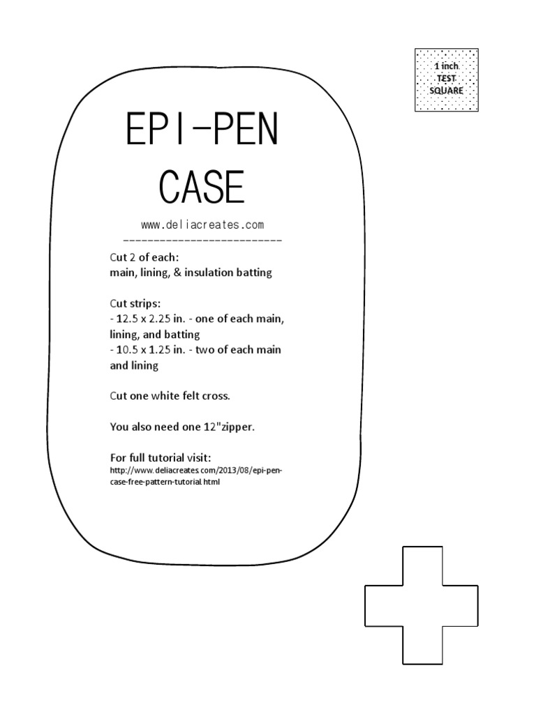 EpiPen Case Sewing Tutorial | PDF