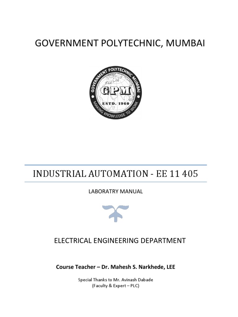 Industrial Automation Lab Manual | PDF | Programmable Logic Controller ...
