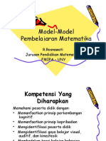 Model-Model Pembelajaran Matematika: R.Rosnawati Jurusan Pendidikan Matematika Fmipa - Uny