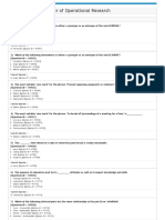 MOR S2 Operational Research Questions