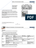 Scania Bodywork Information in the Instrument Cluster
