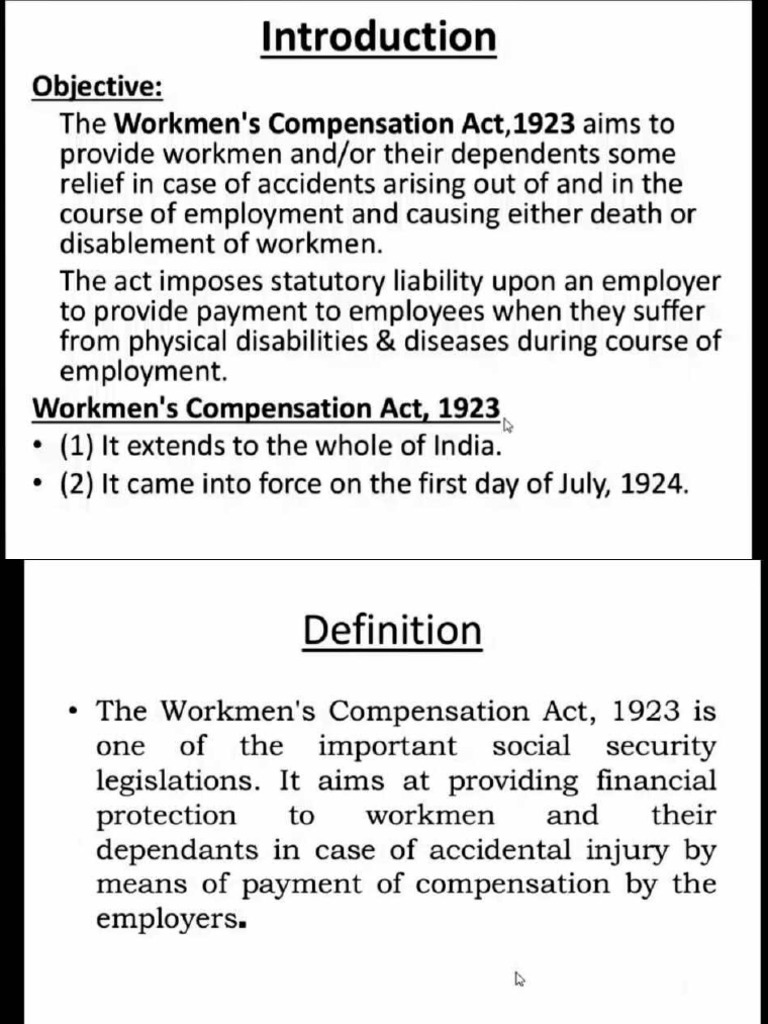Workmen Comp Act PDF
