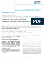 Article: Proposed Strategies For Easing COVID-19 Lockdown Measures in Africa